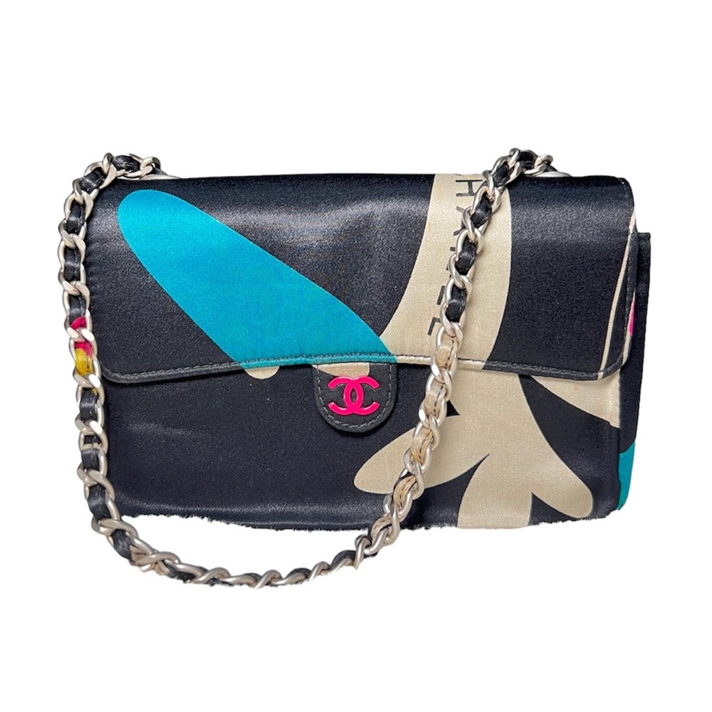 CHANEL CC Mark Flower vintage Chain bag Crossbody Pochette Shoulder Bag